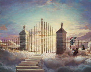 Framed 1 Panel - Banksy - Heavens Gate