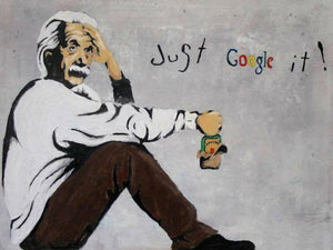 Framed 1 Panel - Banksy - Let's google it