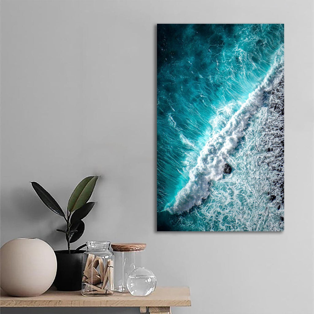 Pine Stretched  Framed 1 Panel - Wave