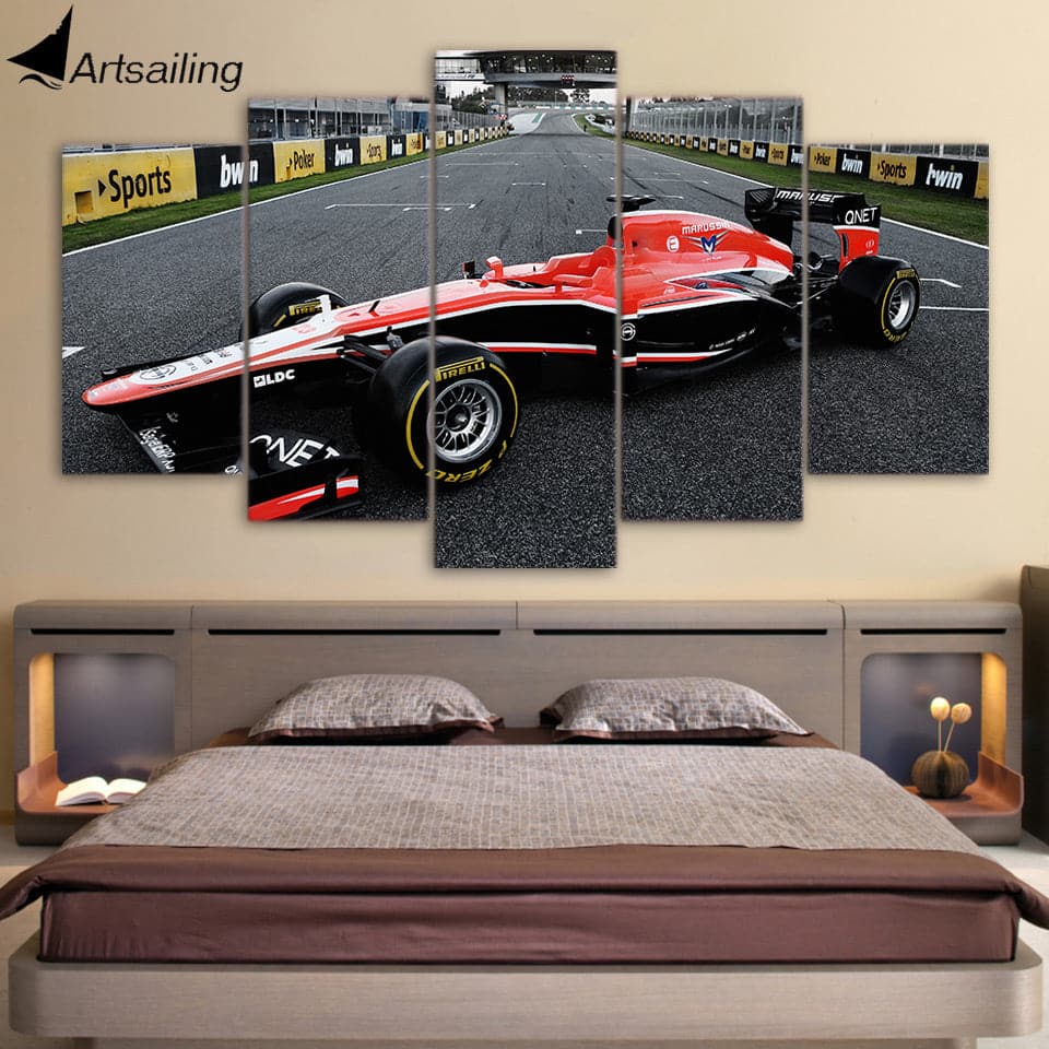 Framed 5 Panels - Formula One