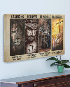 Framed 1 Panel - Jesus And Lion