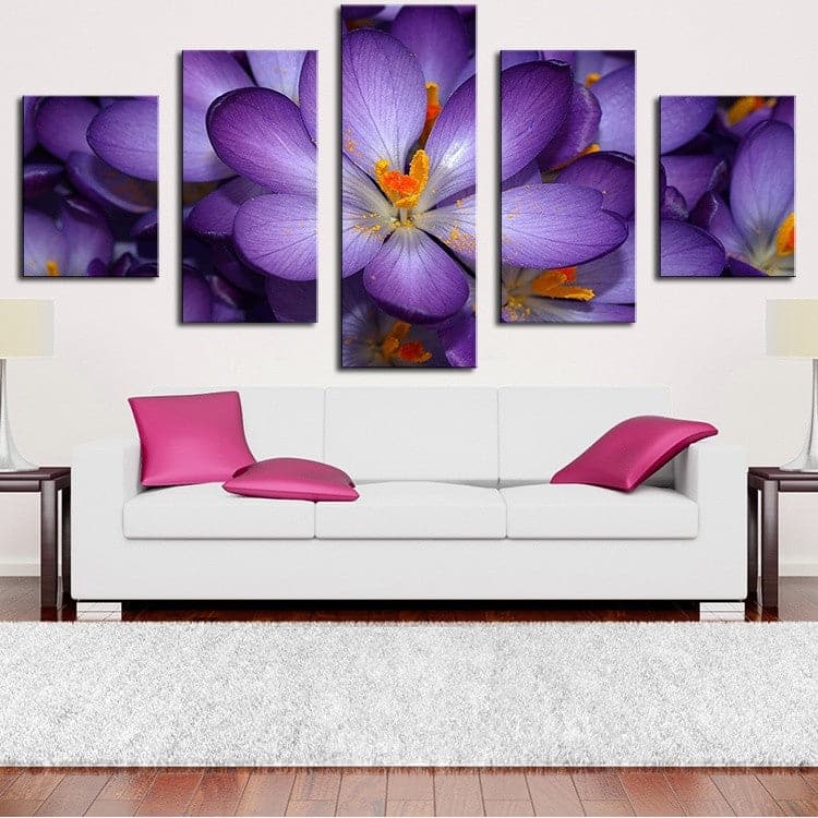 Framed 5 Panels - Flower