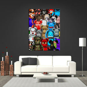 Framed 1 Panel - Bearbrick (Kaws)