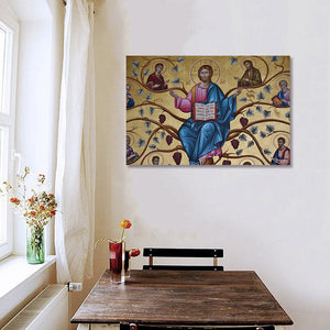 Pine Stretched  Framed 1 Panel - Jesus