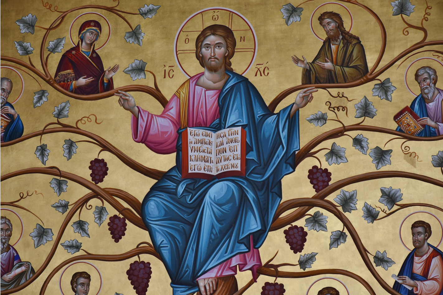 Pine Stretched  Framed 1 Panel - Jesus