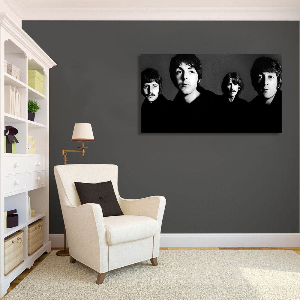 Pine Stretched  Framed 1 Panel - The Beatles