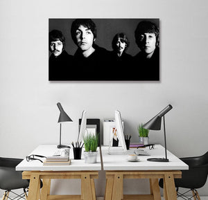 Pine Stretched  Framed 1 Panel - The Beatles