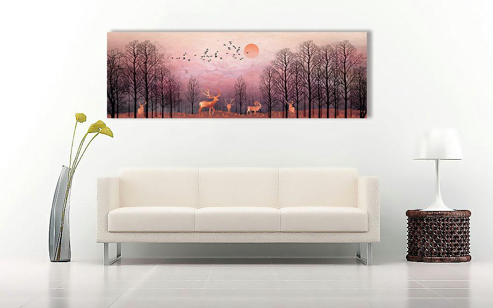 Framed 1 Panel - Red Deer Forest