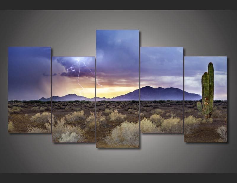 Framed 5 Panels - Landscape