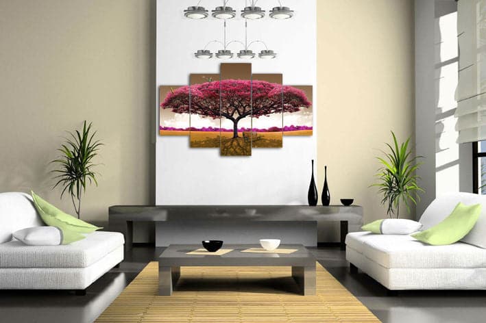 Framed 5 Panels - Tree
