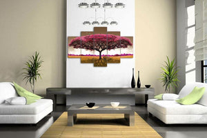 Framed 5 Panels - Tree