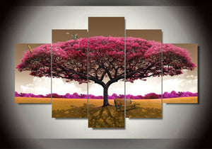 Framed 5 Panels - Tree