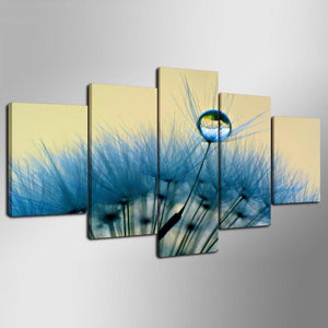 Framed 5 Panels - Dandelion