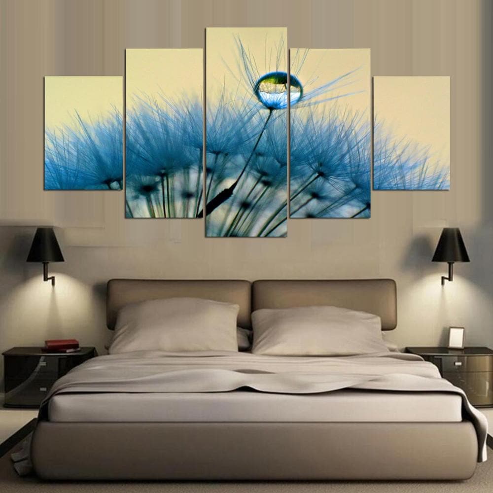 Framed 5 Panels - Dandelion