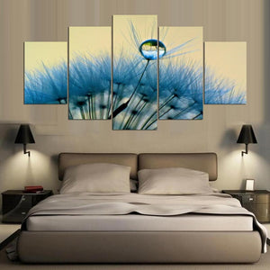 Framed 5 Panels - Dandelion