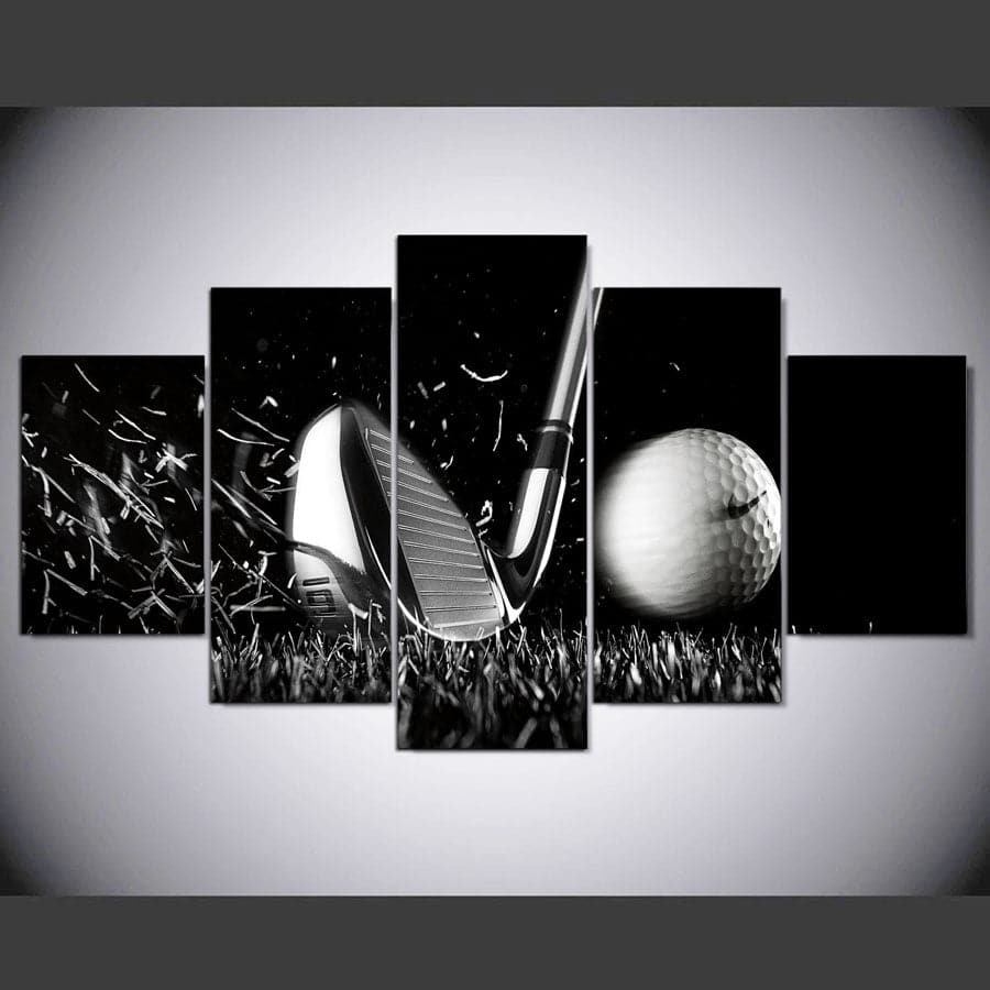 Framed 5 Panels - Golf