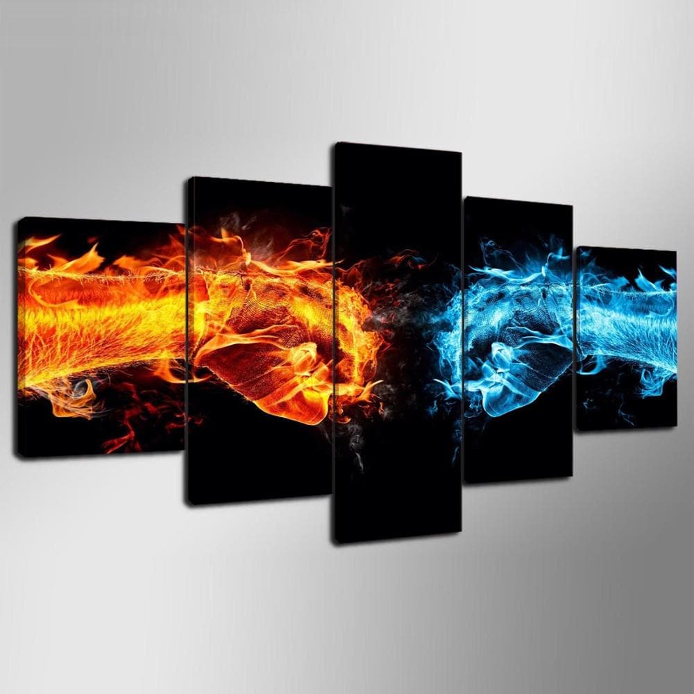 Framed 5 Panels - Abstract
