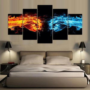 Framed 5 Panels - Abstract