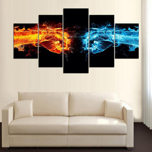 Framed 5 Panels - Abstract