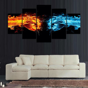 Framed 5 Panels - Abstract