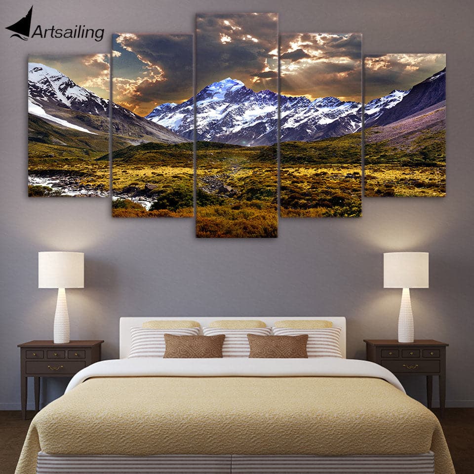 Framed 5 Panels - Landscape