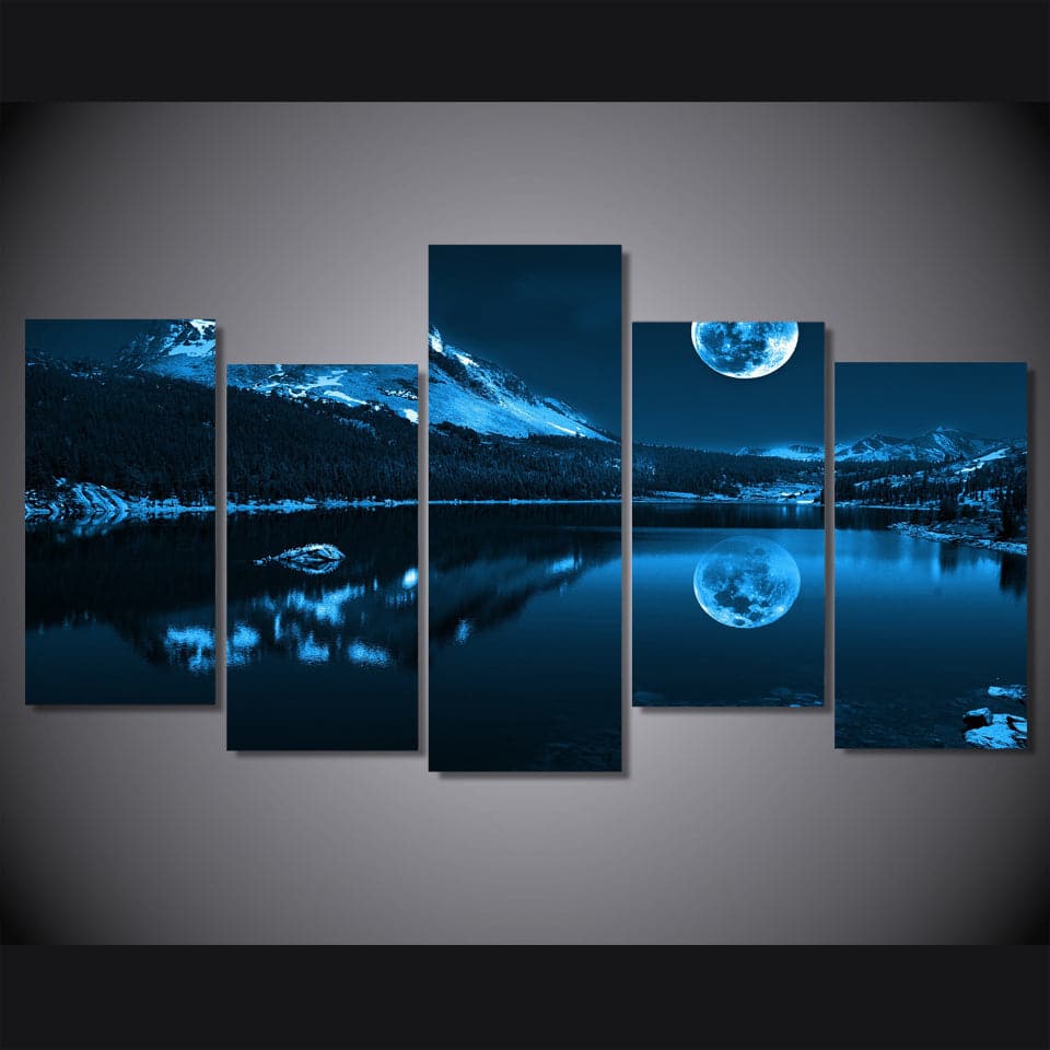 Framed 5 Panels - Landscape