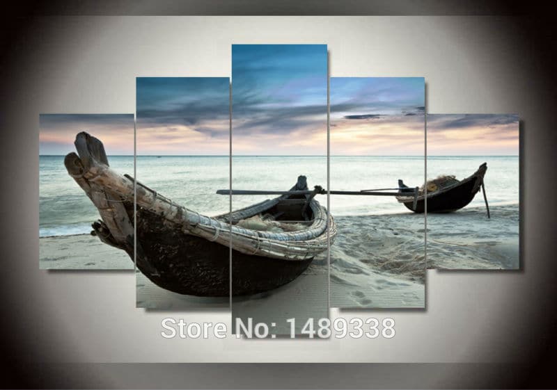 Framed 5 Panels - Seascape