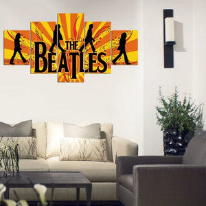 Framed 5 Panels - The Beatles