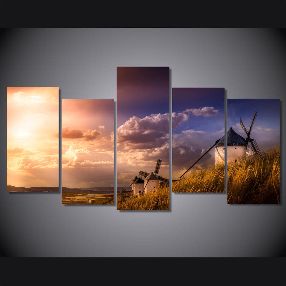 Framed 5 Panels - Landscape