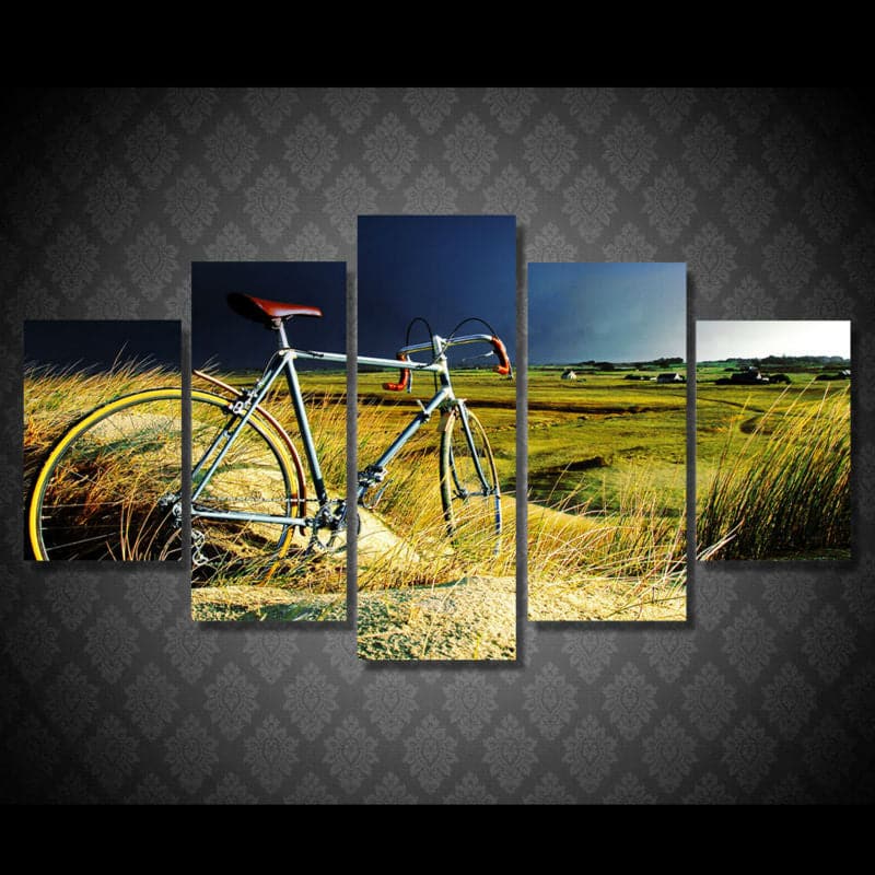 Framed 5 Panels - Bicycle
