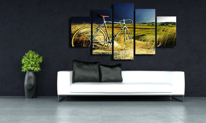 Framed 5 Panels - Bicycle