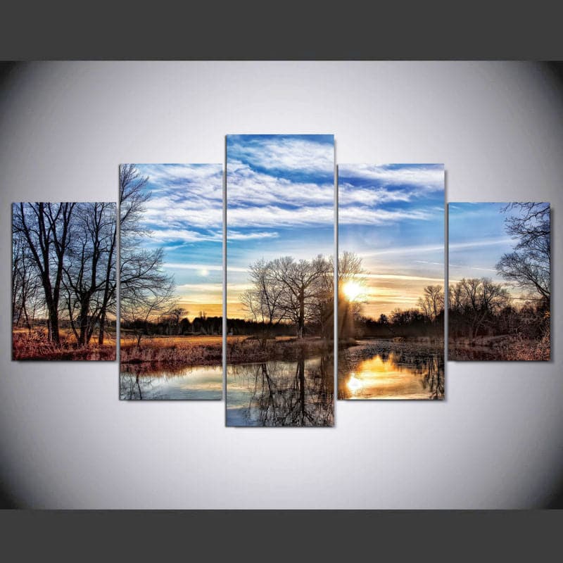 Framed 5 Panels - Landscape
