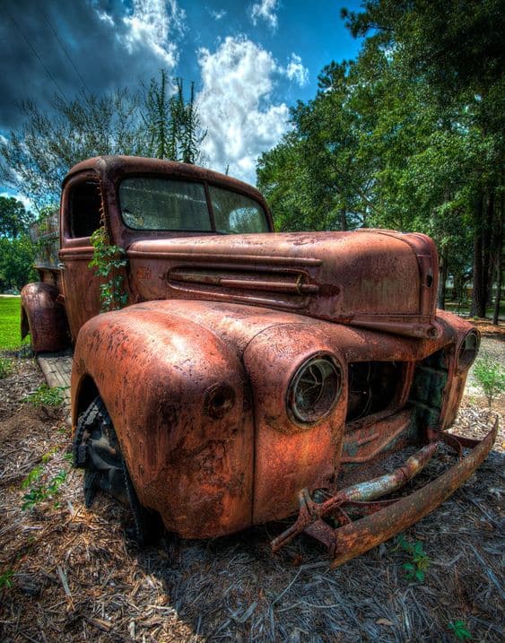Pine Stretched  Framed 1 Panel - Rustic Truck