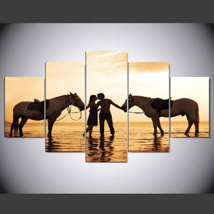 Framed 5 Panels - Love