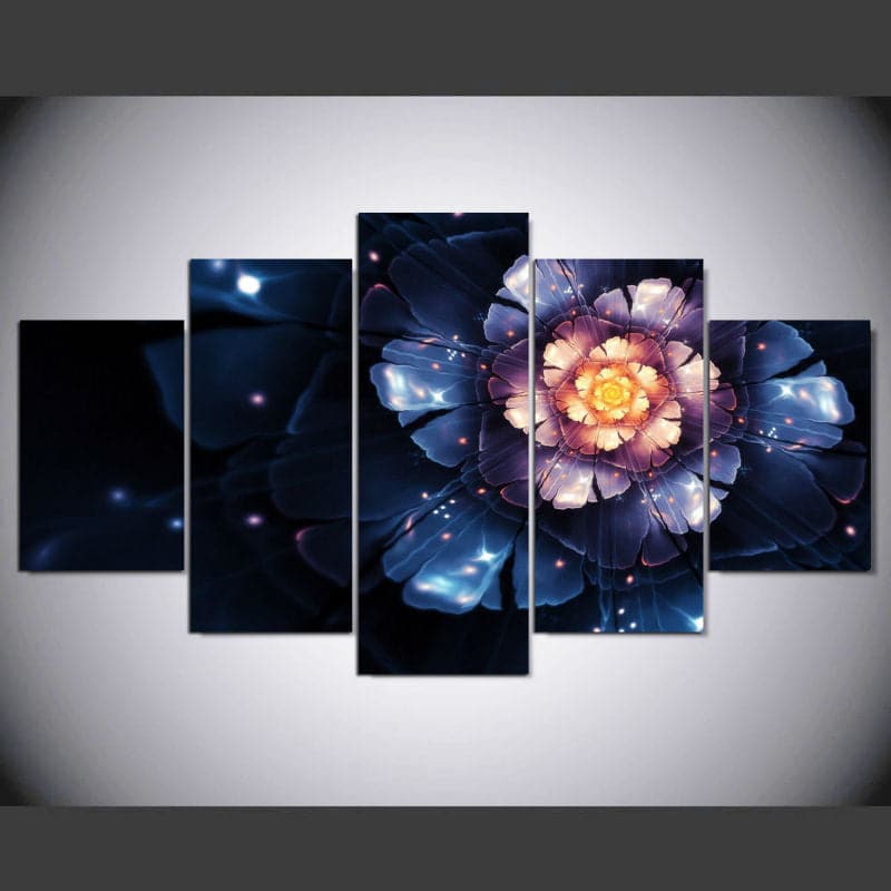 Framed 5 Panels - Flower