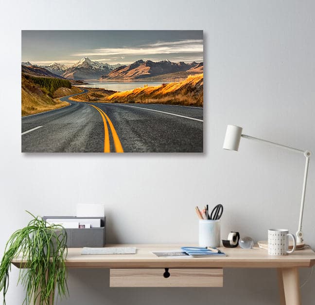 Framed 1 Panel - Road to Mt Cook