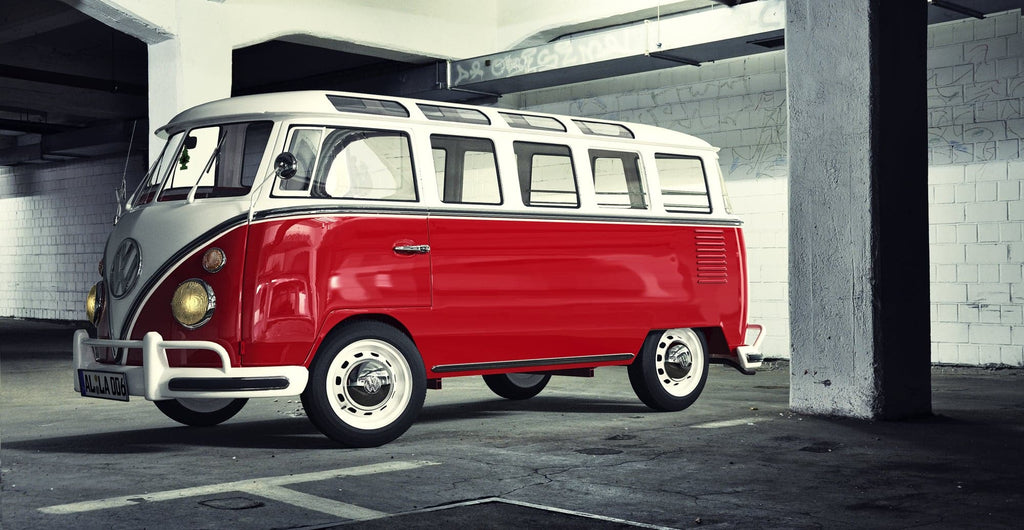 Pine Stretched  Framed 1 Panel - VW Kombi