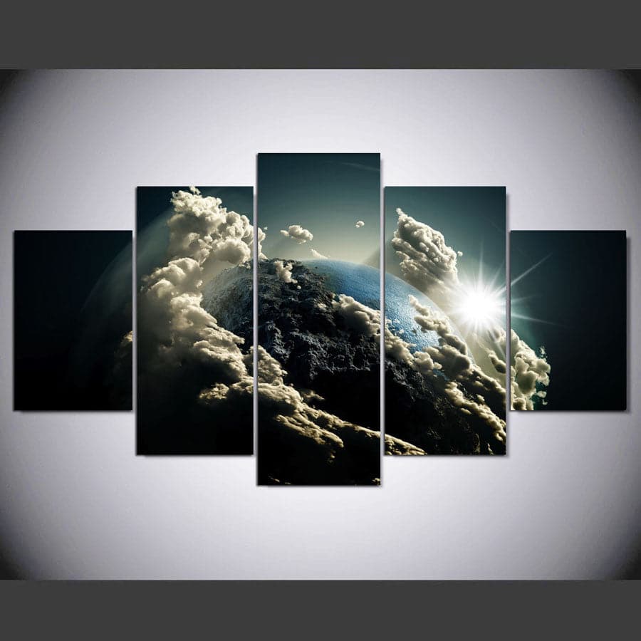 Framed 5 Panels - Earth