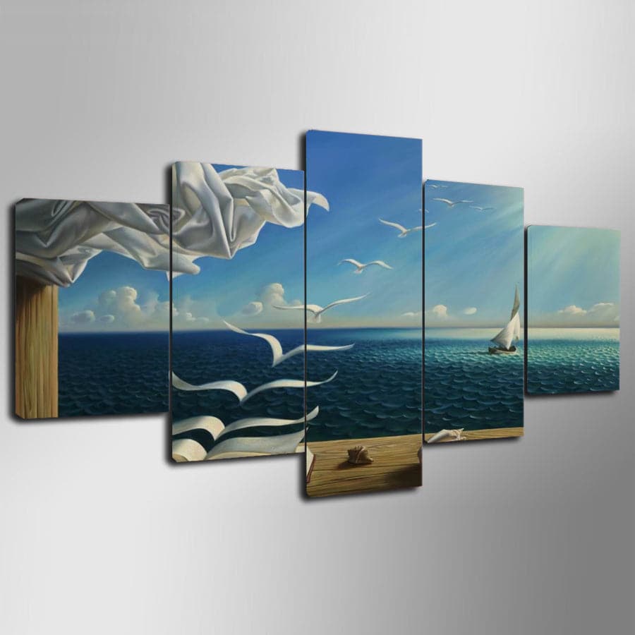 Framed 5 Panels - Abstract