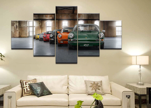 Framed 5 Panels - Porsche Evolution