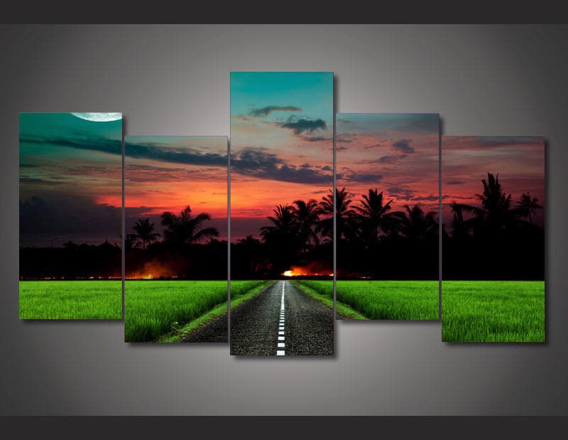 Framed 5 Panels - Landscape