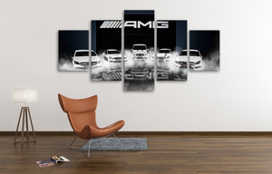 Framed 5 Panels - Mercedes - AMG