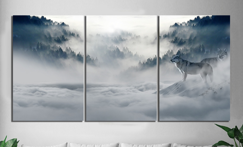 Pine Stretched  Framed 3 Panels - Stand On Top
