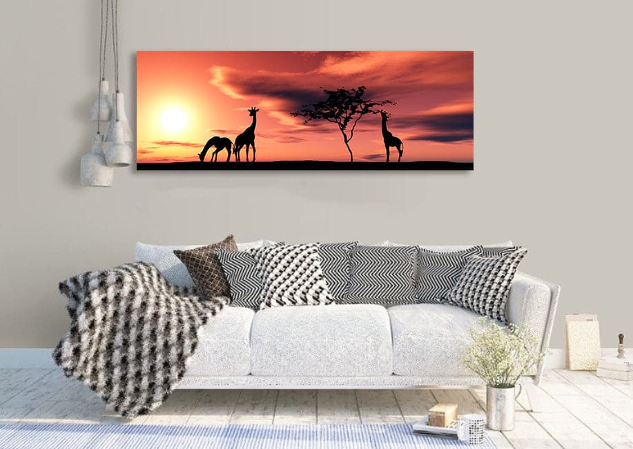 Pine Stretched  Framed 1 Panel - Africa