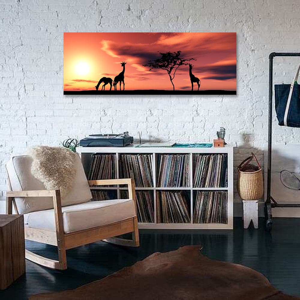 Pine Stretched  Framed 1 Panel - Africa