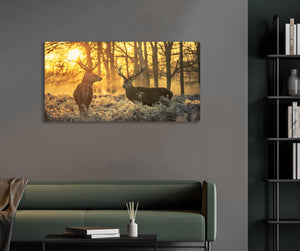 Pine Stretched  Framed 1 Panel - Red Deer