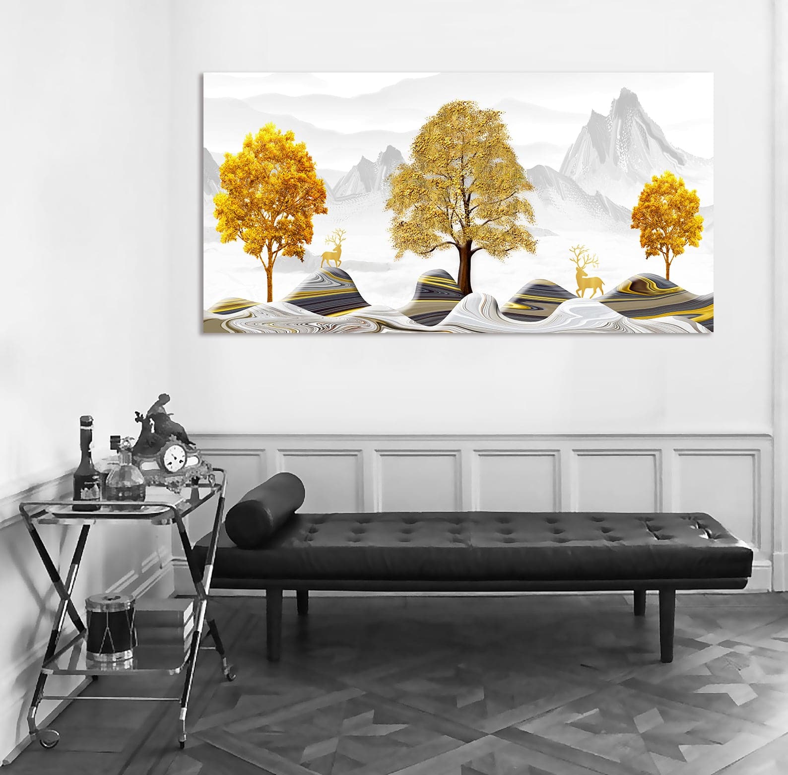 Framed 1 Panel - Red Deer (3D Style)