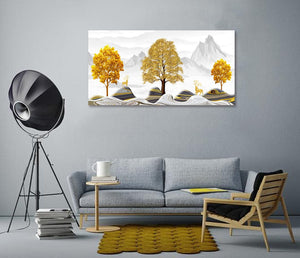 Framed 1 Panel - Red Deer (3D Style)