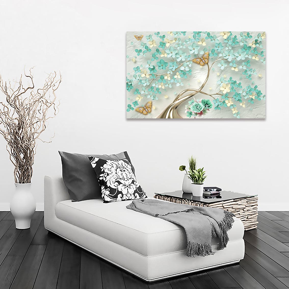 Framed 1 Panel - Tree (3D Style)
