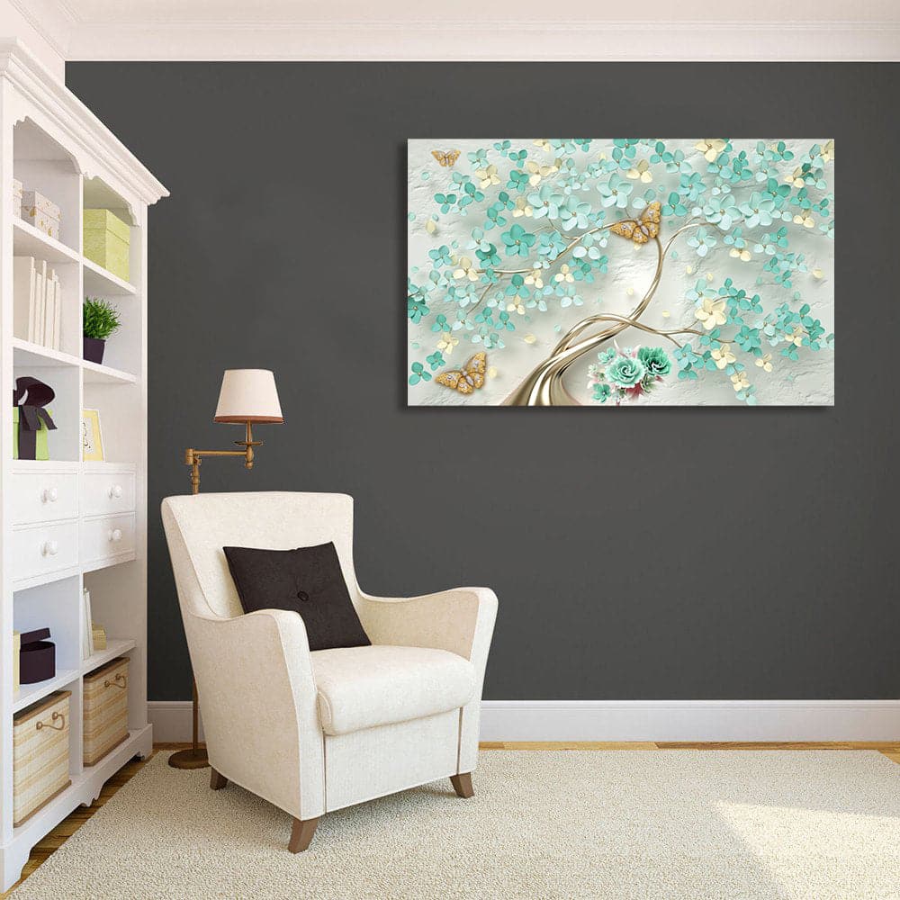 Framed 1 Panel - Tree (3D Style)